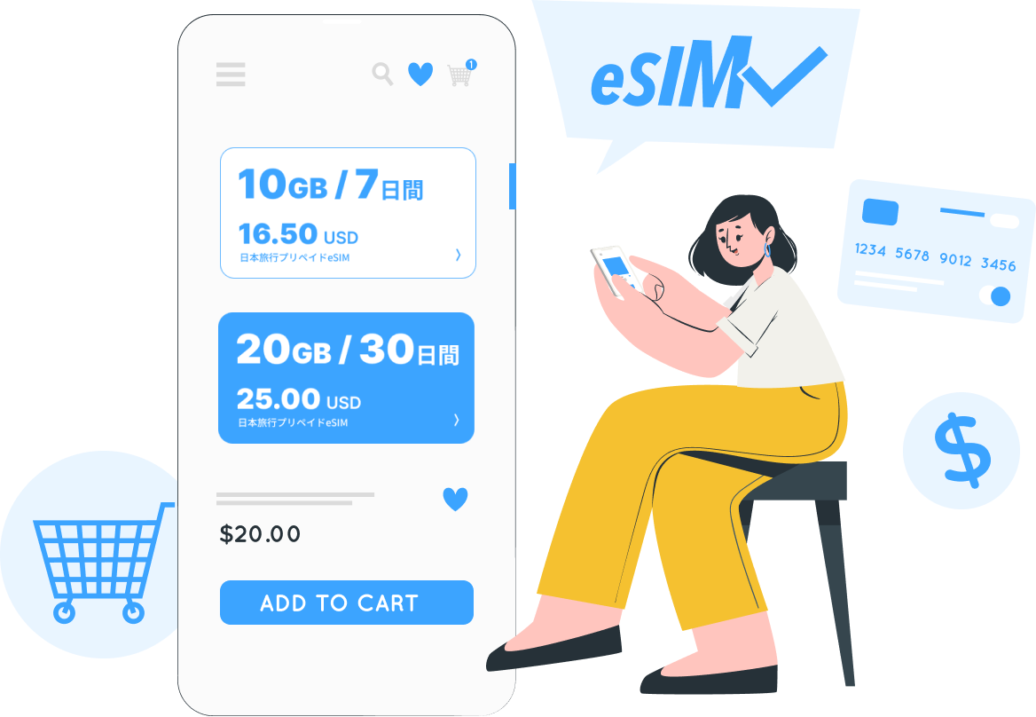 eSIM対応機種か確認してデータプランを購入